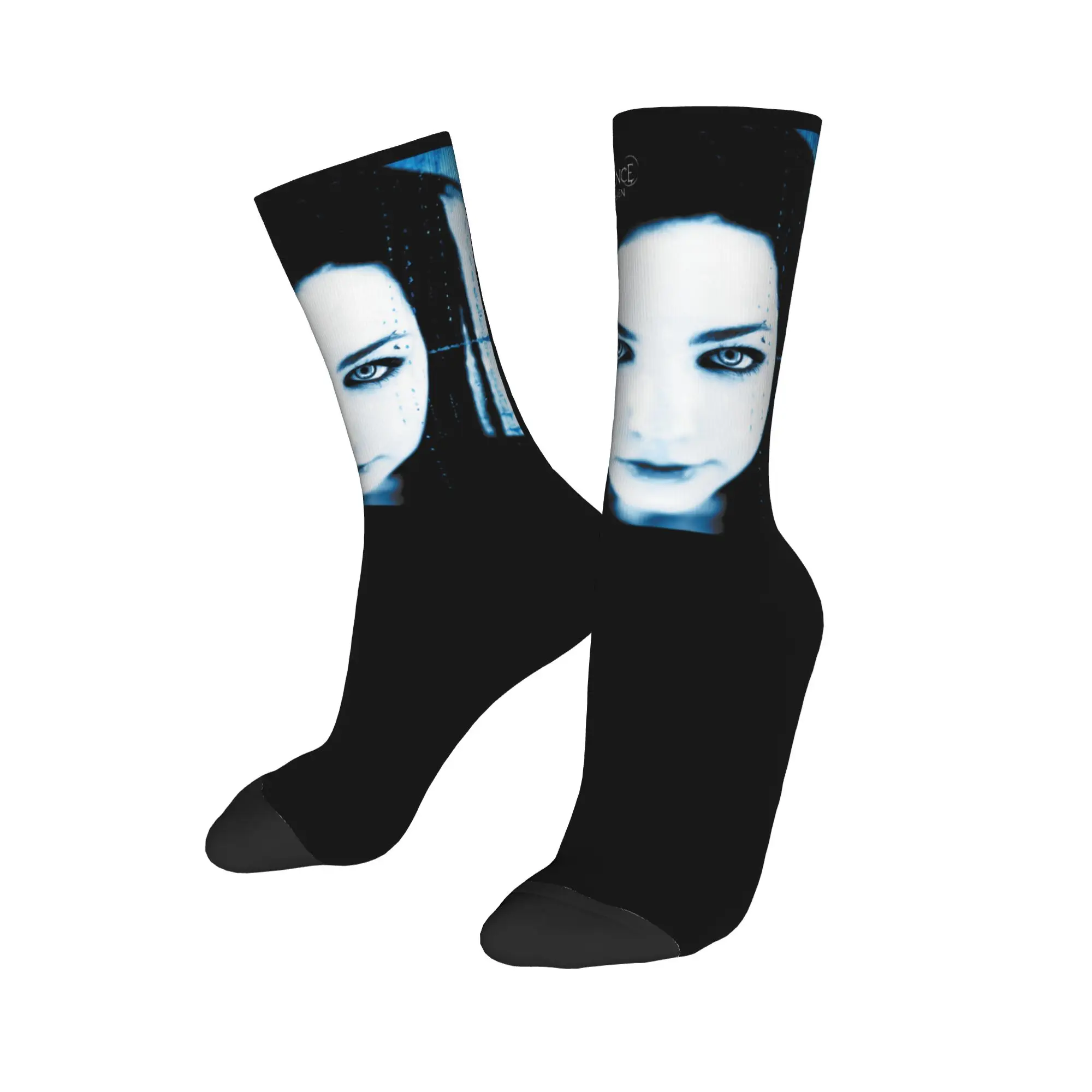 Casual Evanescence Logo Box Basketball Socks  Polyester Crew Socks for Unisex Non-slip