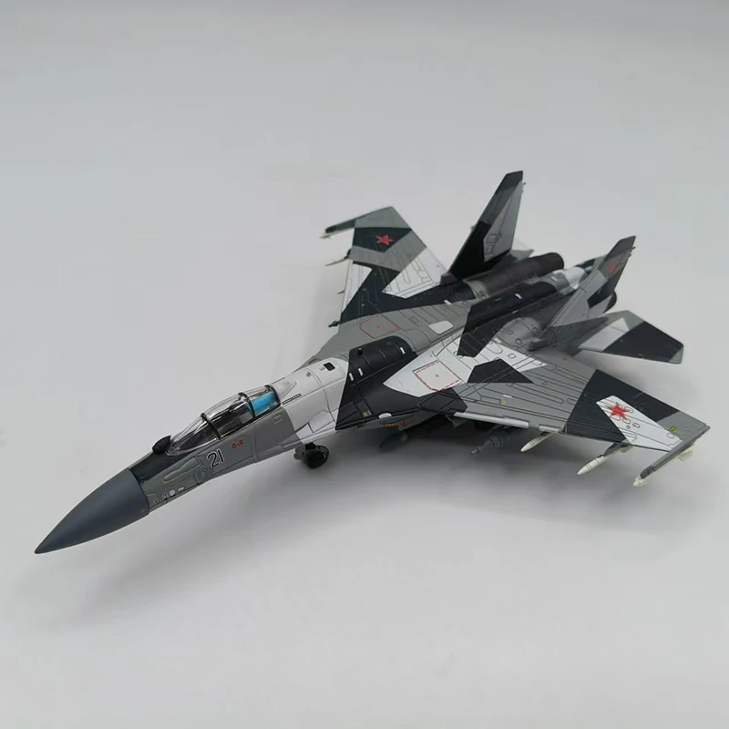 1/100 مقياس دييكاست سبيكة معدنية روسيا سوبر فلانكر SU 35 Su-35 SU35 طائرة مقاتلة نموذج اللعب لجمع