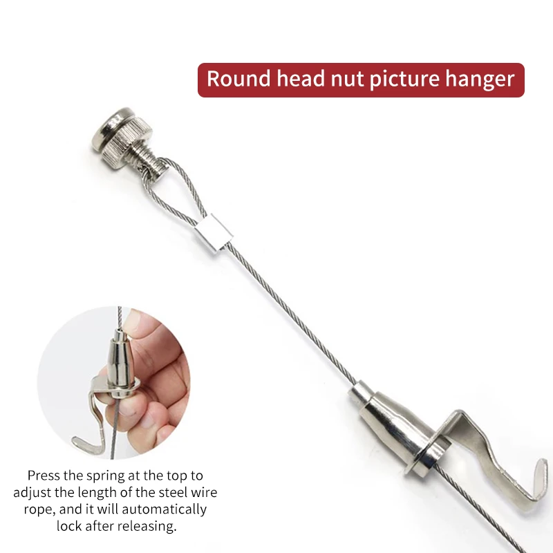 1.5mm Steel Cable Suspension Rope, Heavy-Duty Adjustable 304 Stainless Steel Rope, Very Suitable for Hanging Pictures and Frames image 5