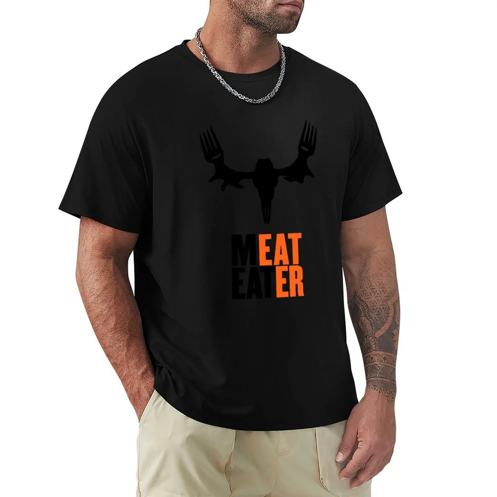 Gray Meat Eater Logo T-Shirt aesthetic clothes sports fans Aesthetic clothing Short sleeve tee men clothes