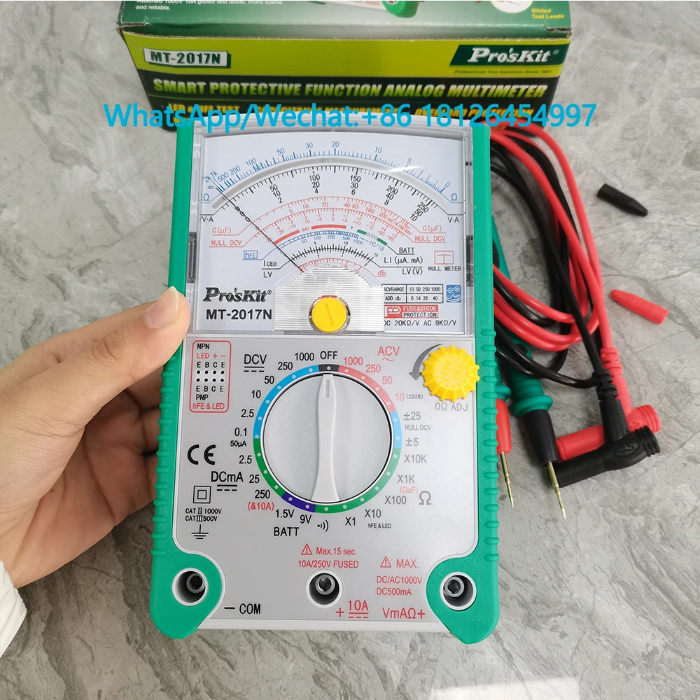 Pro'skit MT-2017N  Multimeter Anti-Burning Pointer Professional Ohm Test Meter DC AC Voltage Mechanical Tester