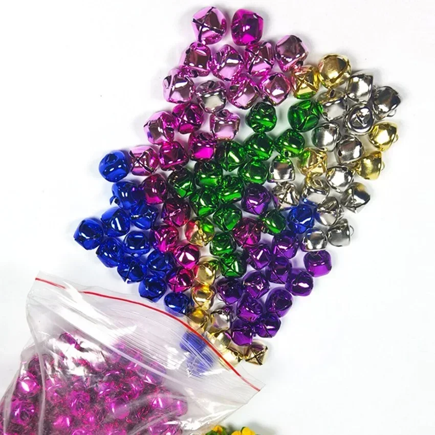 Cuentas sueltas de Cruz de Metal de 13mm, 50 piezas, cascabeles, manualidades, boda, fiesta de Navidad, fabricación de joyas, pulsera, correa para mascotas, decoración DIY