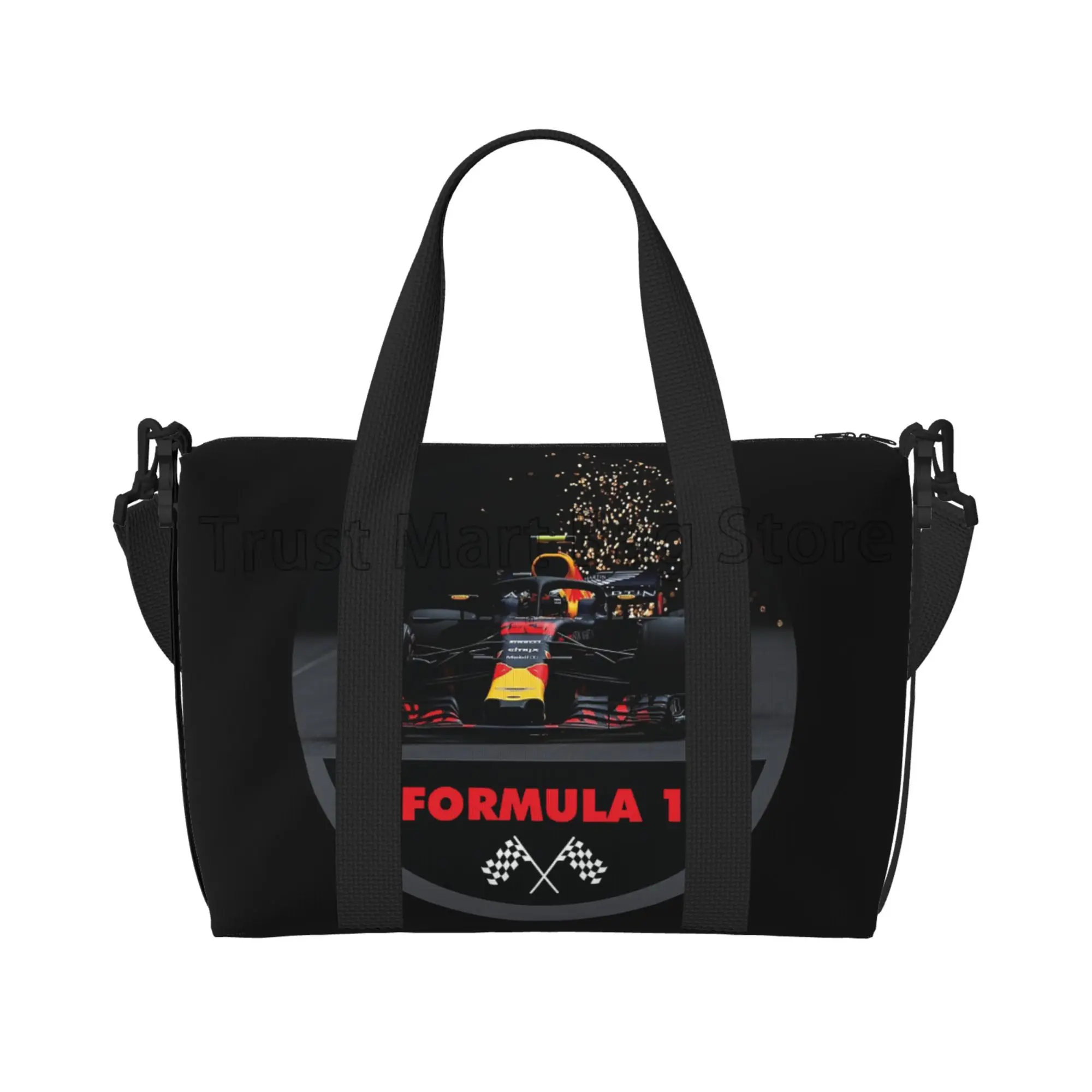 

F1 Car Racing Print Duffle Bag Unisex Multipurpose Weekender Overnight Bags Waterproof Carry on Luggage Bag for Travel Sports