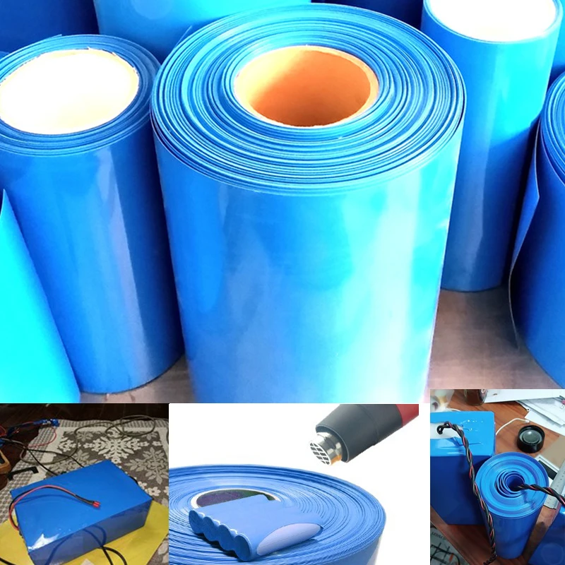 30mm-170mm 18650 Lithium Battery Heat Shrink Tube Tubing Li-ion Wrap Cover Skin PVC Shrinkable Film Tape Sleeves Wrap Accessory