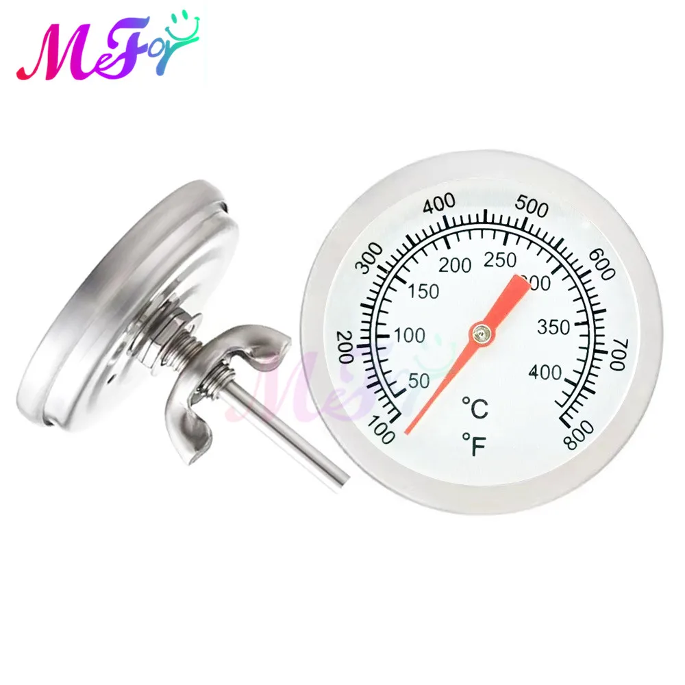 52mm Kitchen Oven Thermometer 50-400 Degrees Celsius Outdoor Smoker Grill Temperature Gauge Meter BBQ Meat Thermometer Cooking