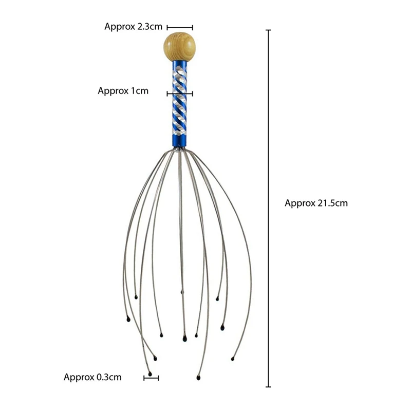 4X Head Massage Spider Head Masseur For Relaxation Therapy And Stress Relief