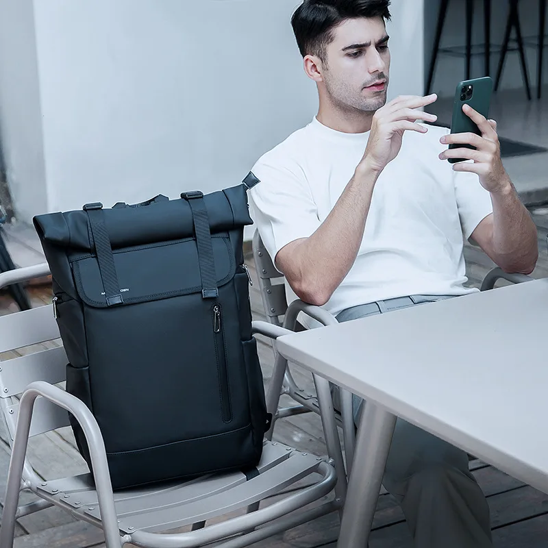 Mark Ryden Men Backpack Fashion Schoolbag for teenager Male 15.6 inch Laptop Backpacks Repellent Oxford Travel Bag USB Mochila