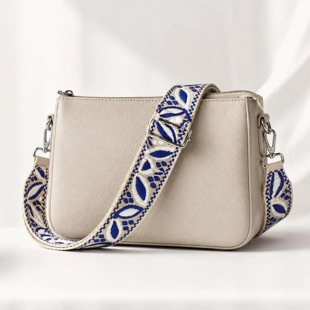 Fashion 3.8CM Wide Crossbody Bag Strap Flower Adjustable Handbag Purse Strap Detachable Shoulder Bag Belts for Women