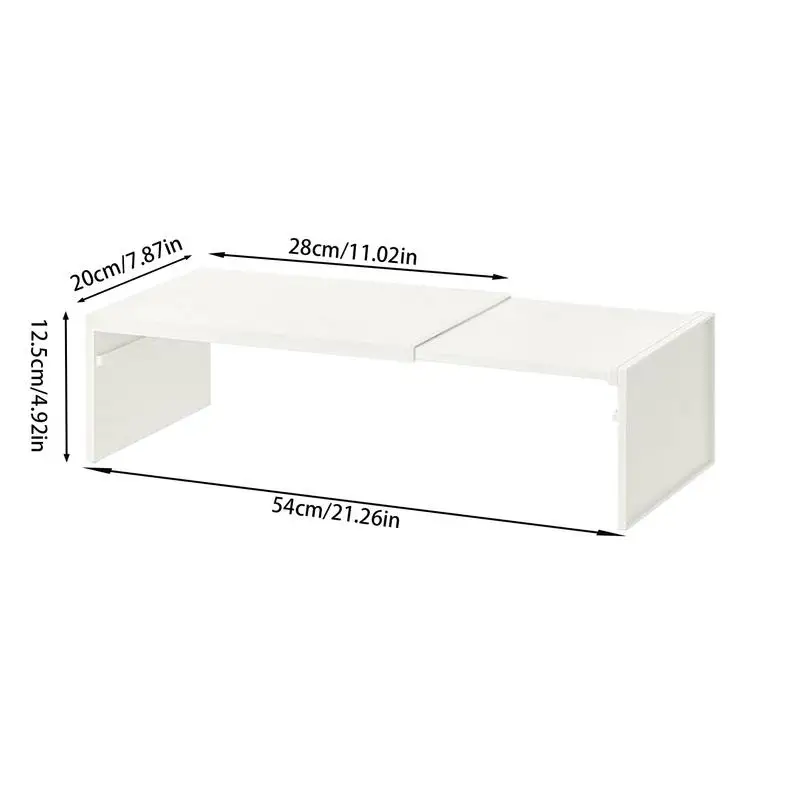 Expandable Cabinet Shelf Organizer Space-Saving Stackable Layered Shelf Non Slip Lightweight Heavy Duty Kitchen Storage