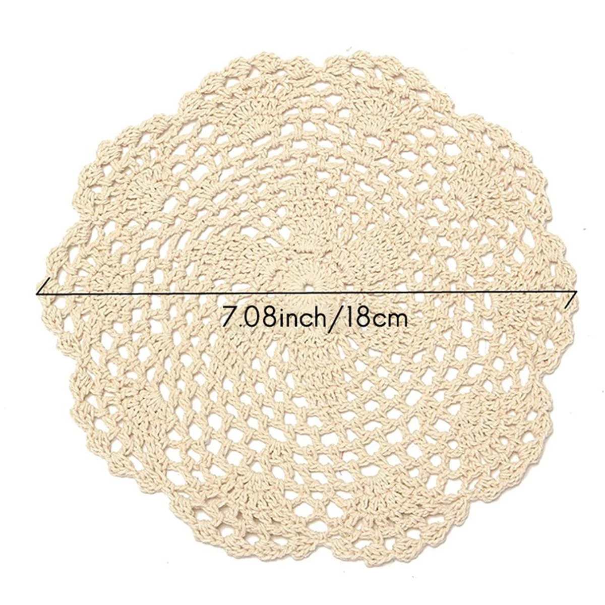 Lot de napperons ronds en coton vintage, en dentelle crochetée à la main, fleurs, Cowijk, accessoires d'artisanat décoratif de table domestique, 12 pièces