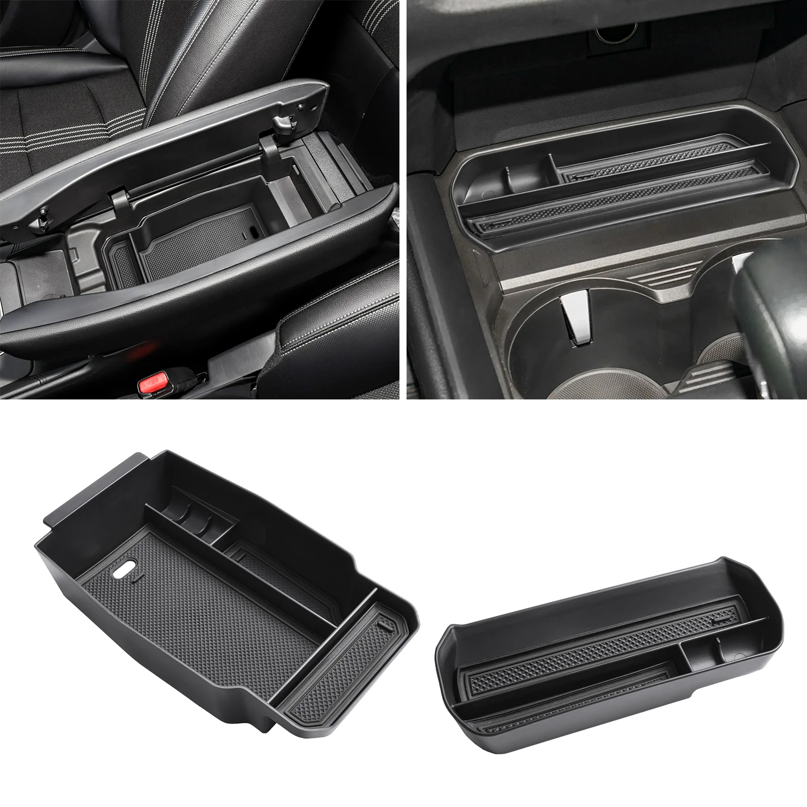 

Center Console Organizer 2PCS for Mazda CX-50 CX50 2025 2024 2023 Armrest Storage Box Tray ABS Accessories Car Storage Organizer