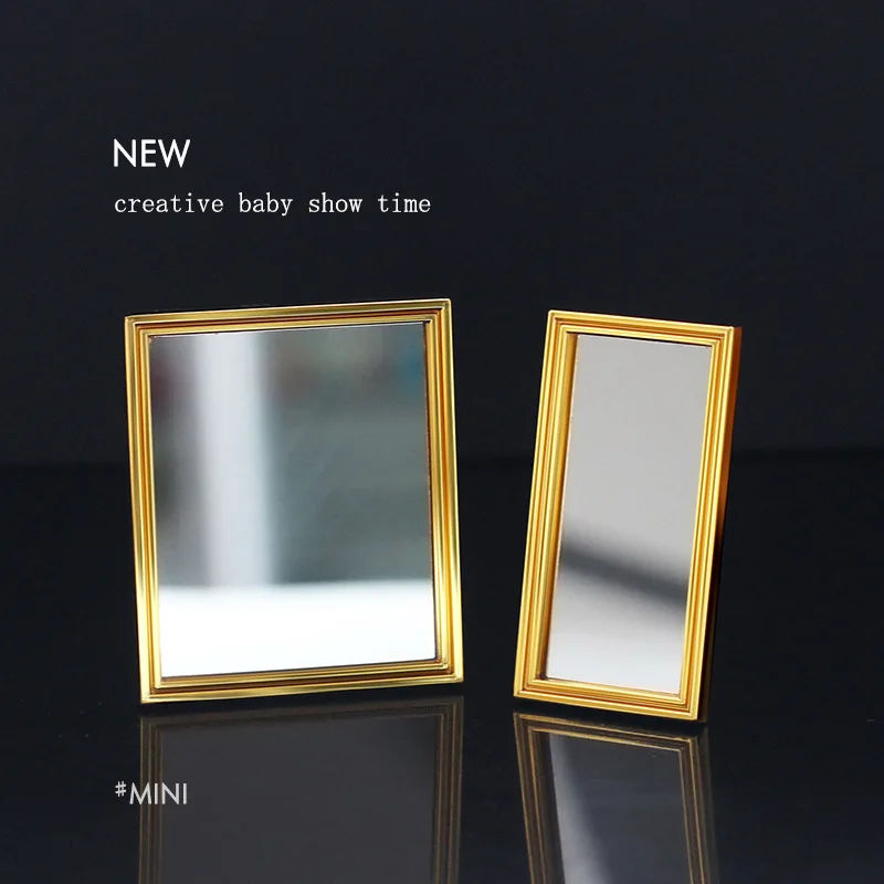 Miniature Items Dollhous Mini Makeup Mirror Toys Model Retro Nordic Style Simulation Hair Suit Hair Drier Doll House Accessories