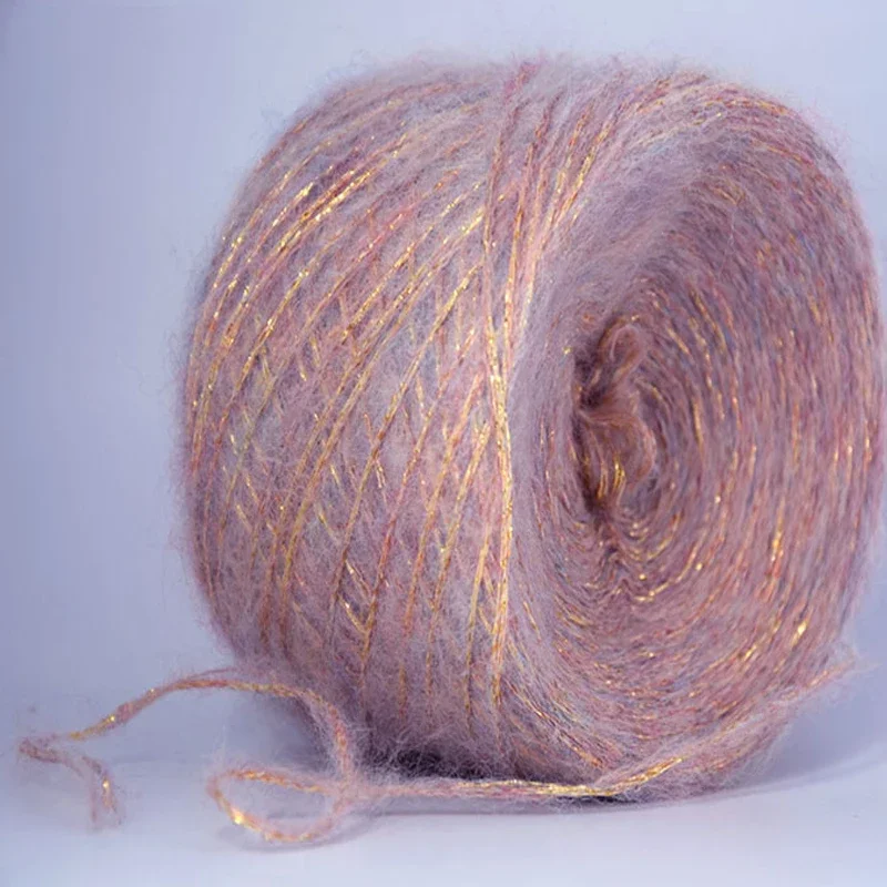 50g Mohair metallized thread yarns coarse mercerized yarn knitting yarn acrylic chenille  burly spun crochet yarn  zl49