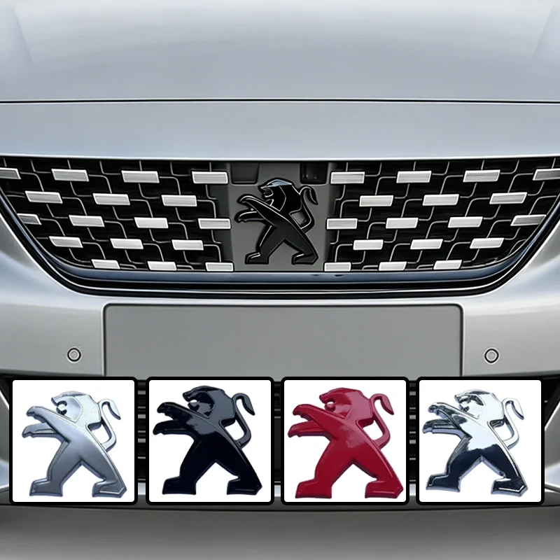 7.8cm/8cm Metal Car Front Rear Logo Emblem Sticker for Peugeot 206 207 208 307 308 407 408 3008 4008 5008 Tail Badge Decoration