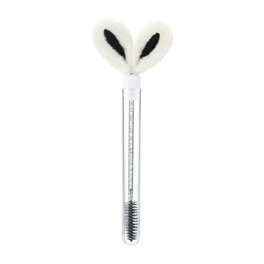 Round Comb Teeth Rabbit Ears Mascara Brush Clear Multicolor Tube Eyelash Brush Dust-proof Lash Extension Glitter Mascara Wand