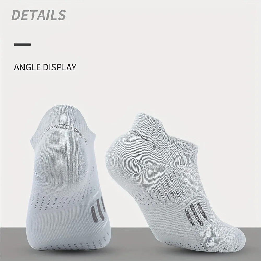 4 Pair Compression Ankle Socks for Running and Fitness - Moisture-Wicking and Breathable Crew Socks for Outdoor Sports