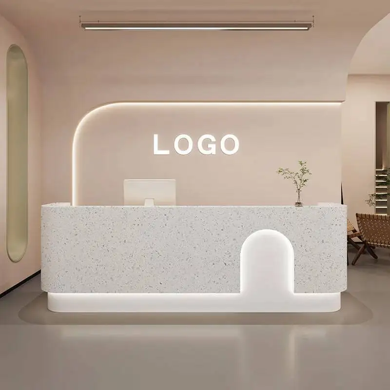 

Desks Luxury Accessories Reception Display Modern Beauty Reception Desk Decorations Rezeption Desk Beauty Commercial Furniture