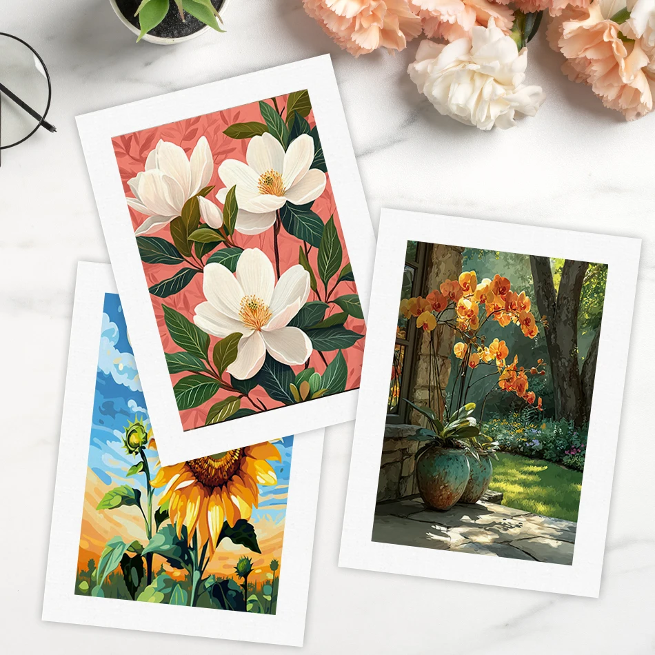 

SDOYUNO Simple Painting By Numbers For Beginner Canvas 20X30cm Flowers Picture Drawing Draw Decorative Gift Wall Art Home Decor