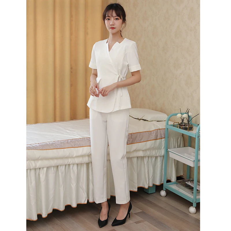 Beautician work clothes female new high-end skin management regimen beauty salon front desk suit summer women