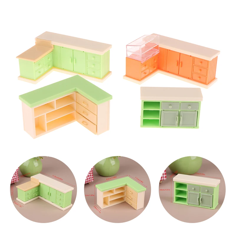 1/12 Dollhouse Mini Storage Cabinet Counter Model Dollhouse Convenience Store Furniture Accessory Dolls House Decoration