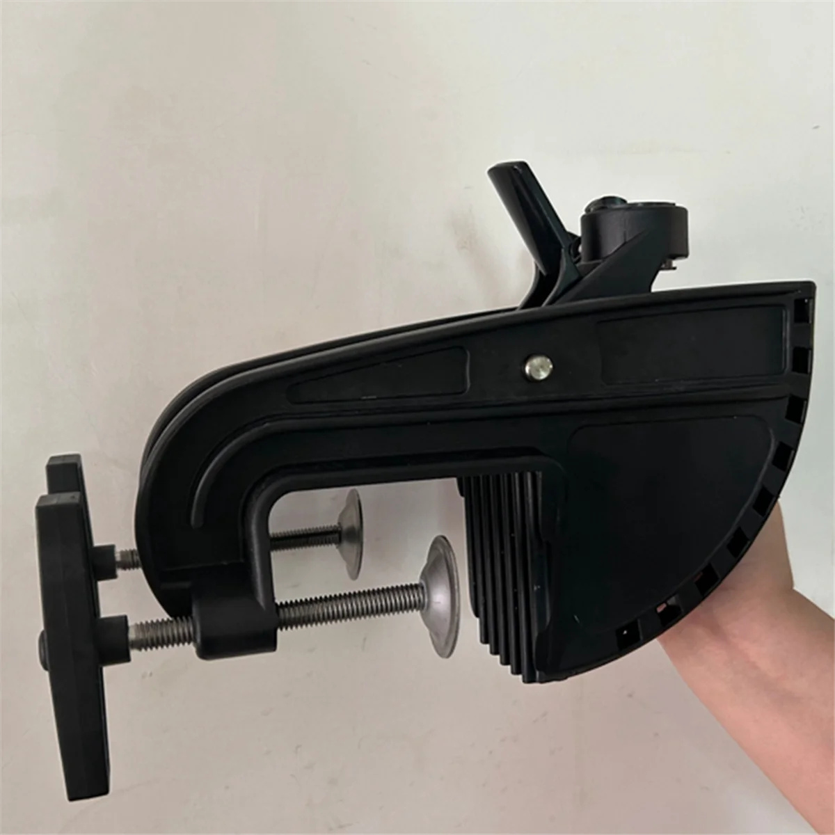 Fotografia 6: # Peças e acessórios automotivos 78O, kit de dobradiça de suporte de motor de popa elétrico para eixo de 1 1/8 polegadas, preto