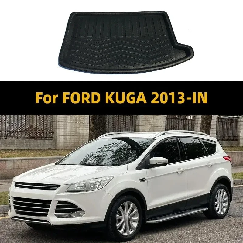 For FORD KUGA 2013-IN Car Rear Trunk Mats Anti-Dirty Boot Carpet Protective Waterproof Pad Luggage Cargo Cover Liner Tray Floor