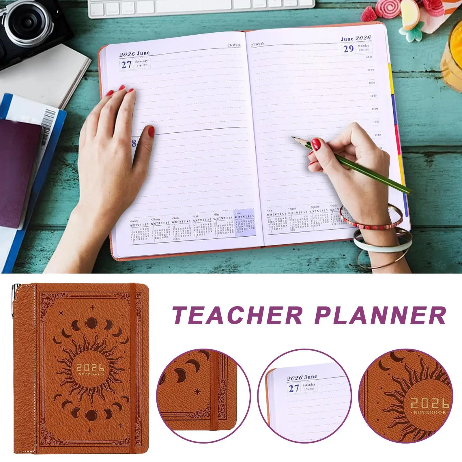 교사 플래너 2026 계획 일정표 영어 일정표 노트북 업무 기록 다이어리 목표 약속 할일 목록 계획