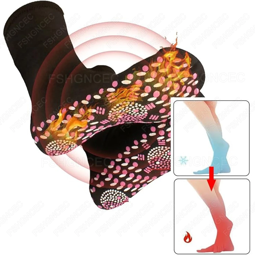 Self-Heating Socks Winter Thermal Insoles for Shoes Woman Man Warm Foot Cushions for Cold Protection Acupressure Massage Sock