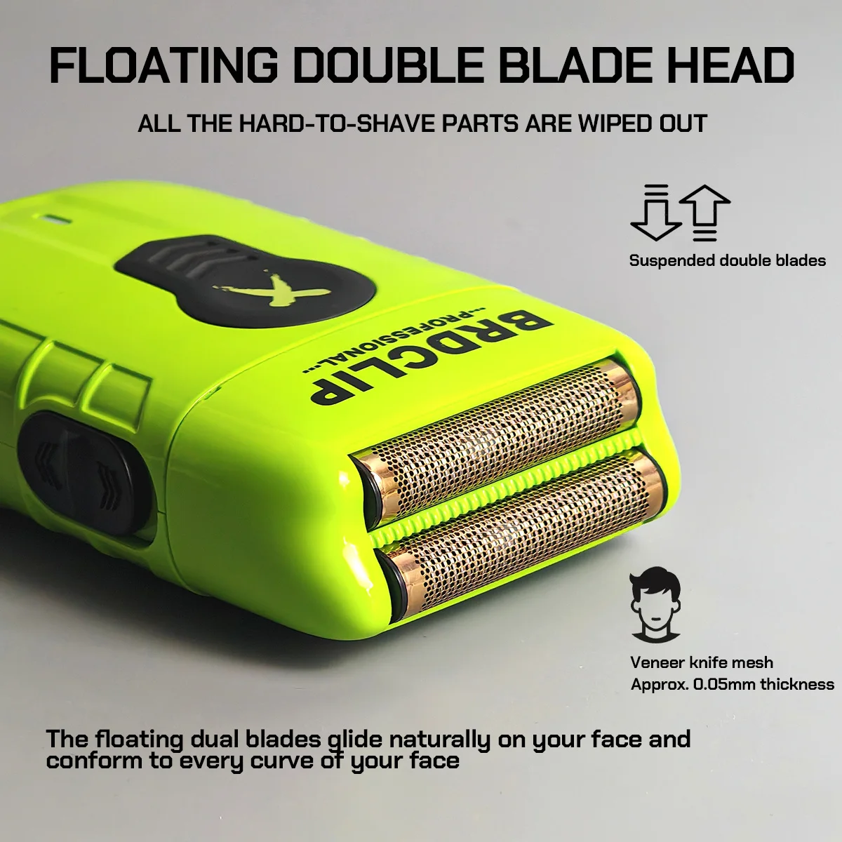 Professional BRDCLIP FA1R Electric Shaver 8000RPM Hair Trimmer 1200mAh ABS Shell Oil Head Salon Whitening Hair Trimming for Man