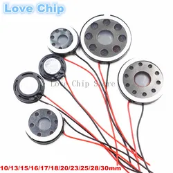 10pcs Mini Speaker 8 Ohms 1 Watt Ultra-thin Horn Speaker Diameter 10mm 13mm 15mm 16mm 18mm 20mm 23mm 25mm 28mm 30mm Loudspeaker