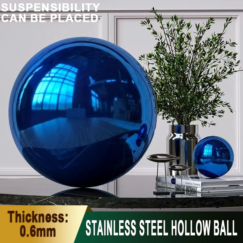 

1-5Pcs Royal Blue Stainless Hollow Ball Diameter 38mm-300mm Christmas Party Decor Garden/Plaza Hollow Sphere/Window Display
