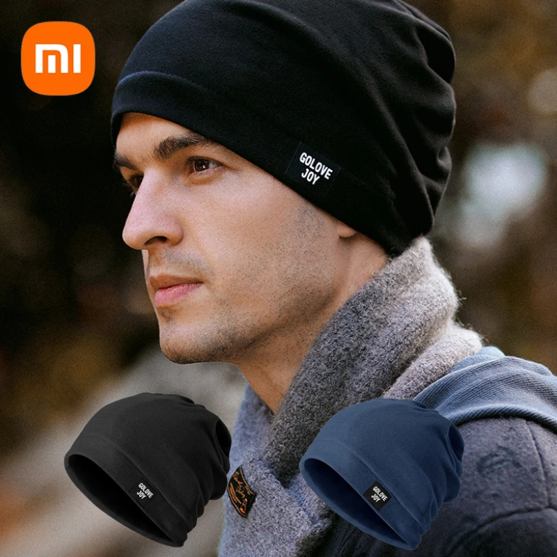 

Стильные зимние теплые женские и мужские шапки Xiaomi, Повседневная вязаная шапка, шапка для мужчин, однотонные шапки, шапки в стиле хип-хоп, облегающие шапки унисекс