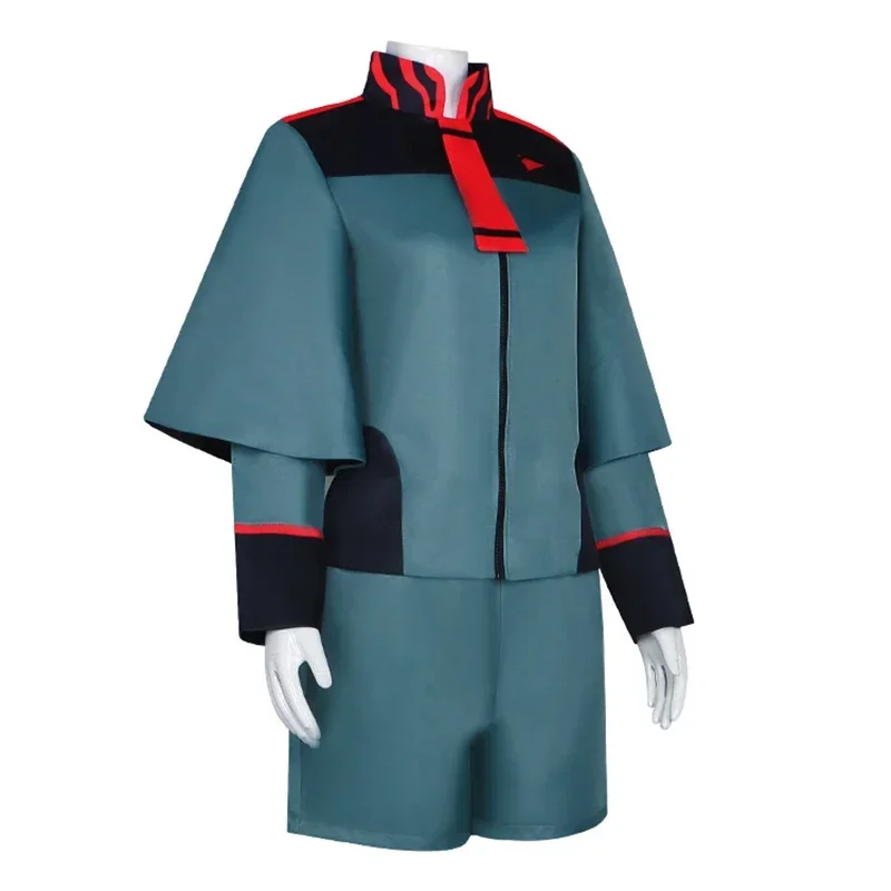 بدلة أنيمي المتنقلة جاندام: الساحرة من ميركوري سوليتا ميورين ريمبران أزياء تنكرية للنساء البالغات معطف شورت بدلة الهالوين