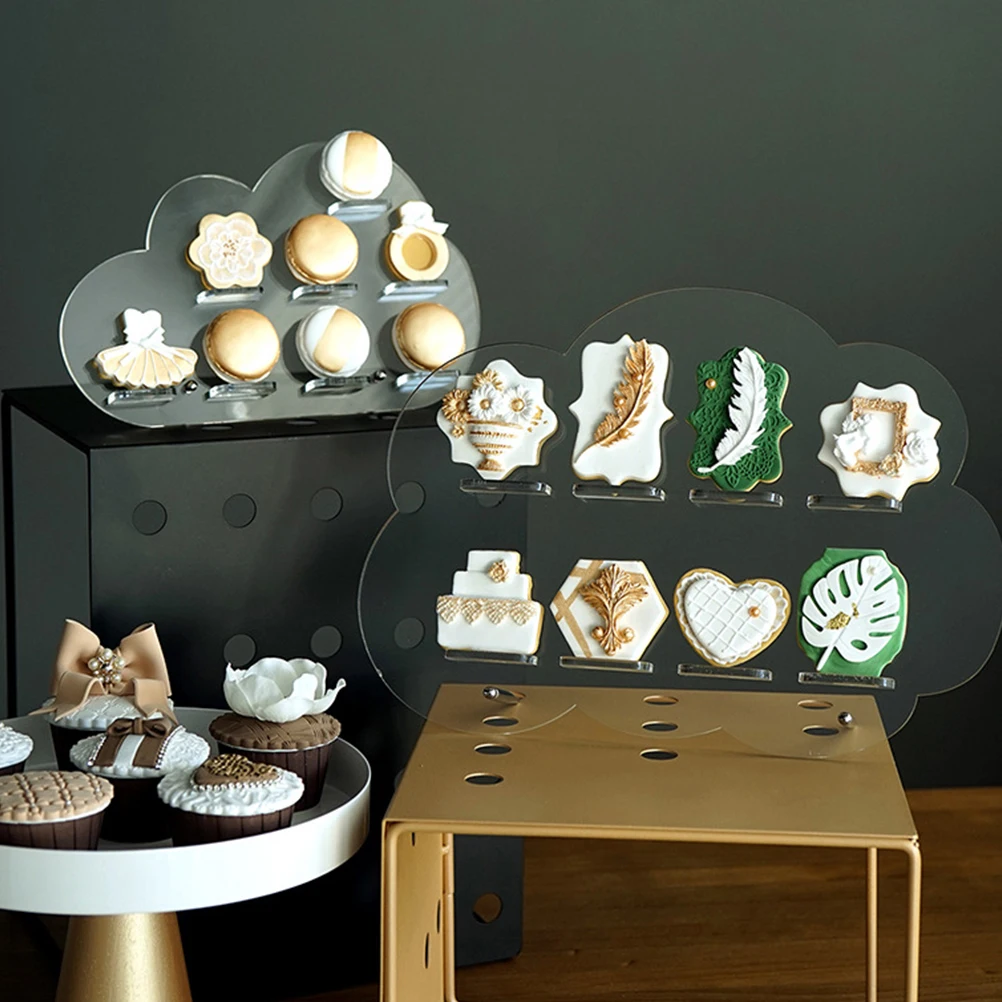 

Acrylic Cake Display Stand Iron Shelves for Birthday Party Weddings Family Gathering Banquet Stable Design Long Life Fine