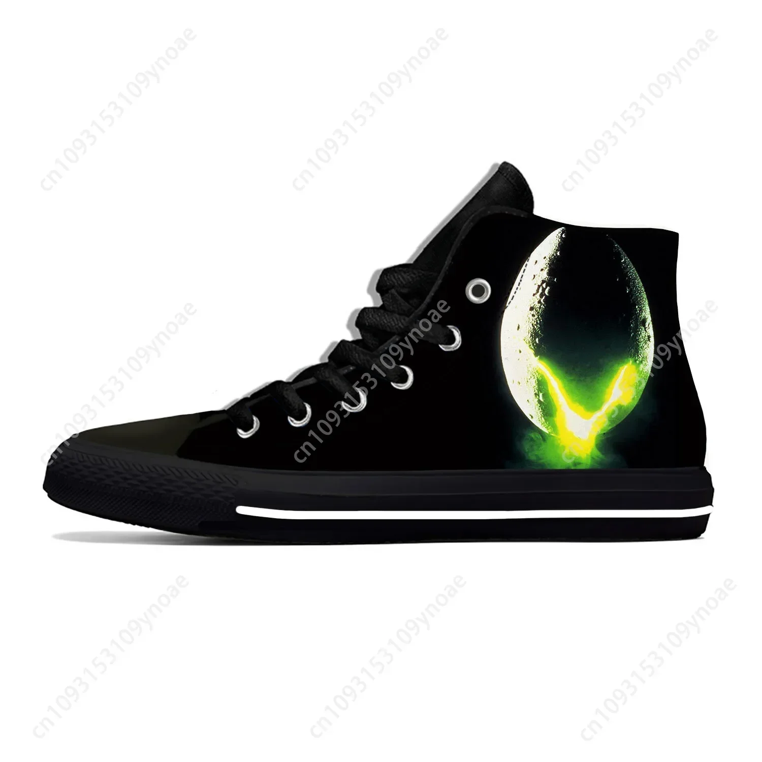 Alien Movie Anime Cartoon Fashion Funny Popular Casual Cloth Shoes High Top Lightweight Breathable 3D Print Men Women Sneakers