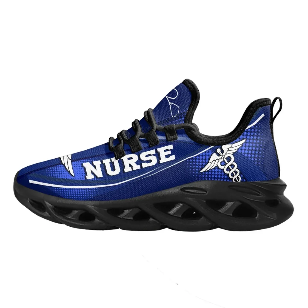Paramedic Design Mesh Swing Sneakers Casual Lightweight Platform Shoes for Ladies EMT EMS Pattern Girls Nurse Shoes
