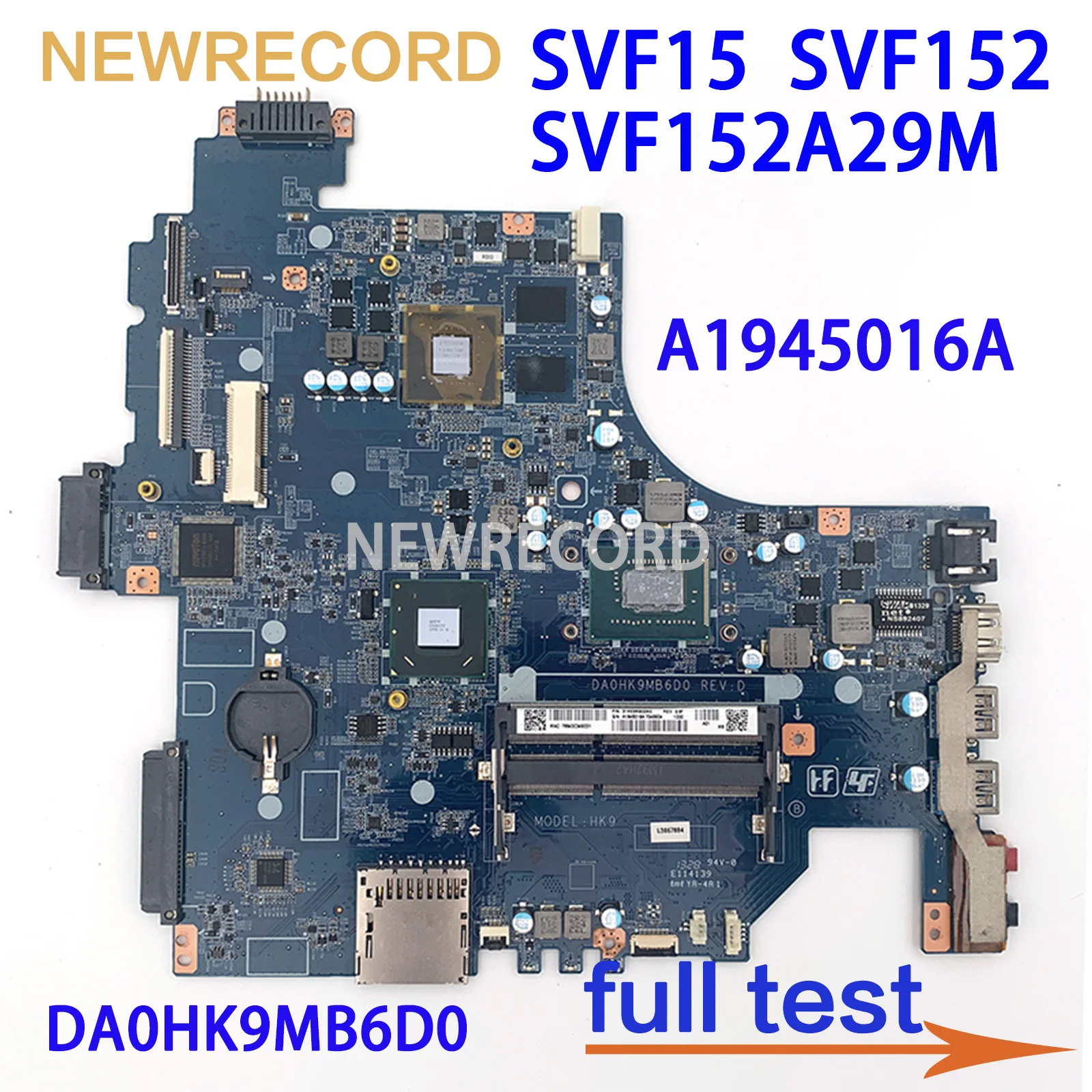 

Для Sony Vaio SVF15 SVF152 SVF152A29M ноутбук Mothebroard A1945016A DA0HK9MB6D0 SR0XL I5-3337U процессор GT740M GPU основная плата