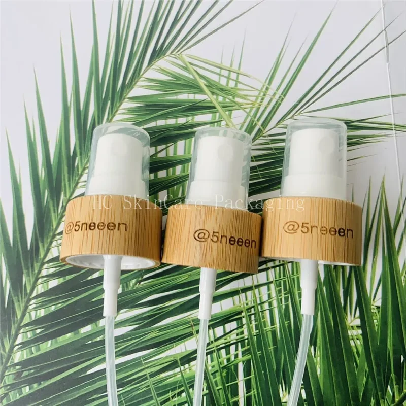 

high quality Bamboocap bamboowhite disc top cap natural bamboo spray caps bamboo shampoo caps bamboo wooden lotion pump caps