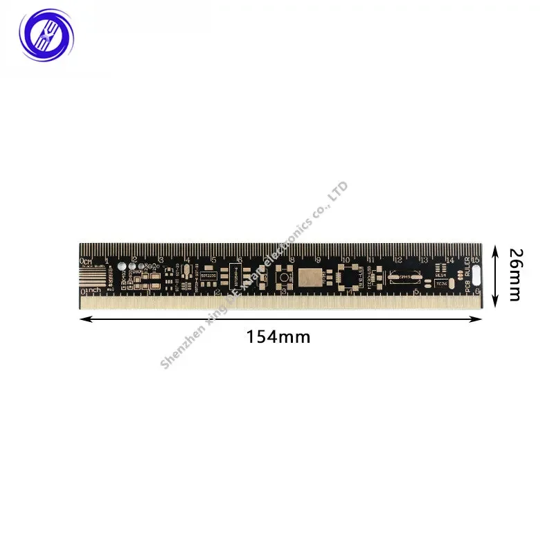 Immersion Gold Metal Straight Ruler Tool Multifunctional PCB Ruler Precision Measuring Package Electronic Stocks for Engineering