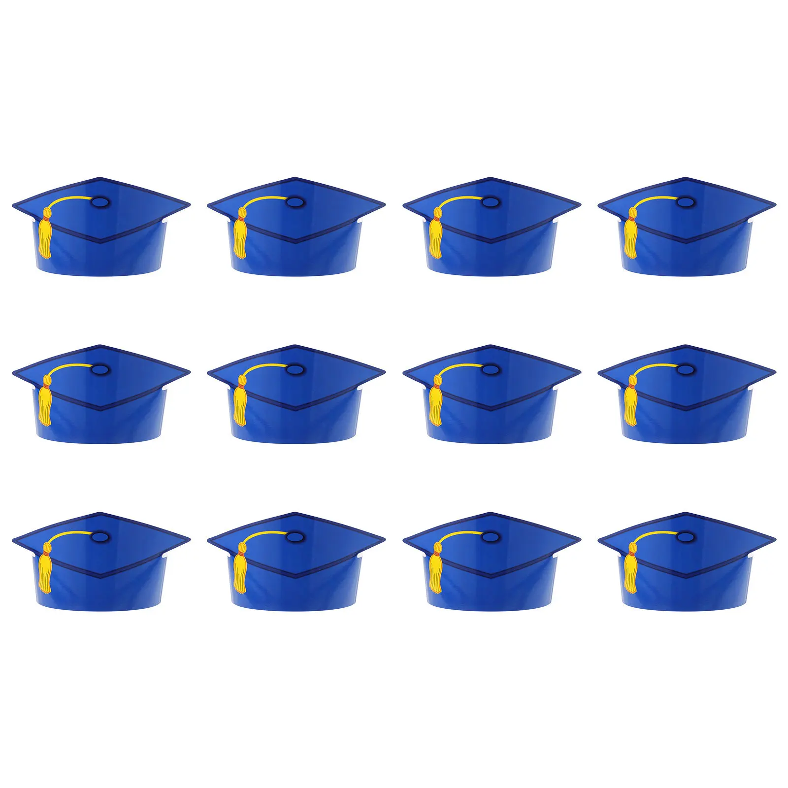 

12Pcs Paper Graduation Hats DIY Crafts Graduation Party Cap Favor for Adults Kids Decoration Paper Hats Graduates Decors