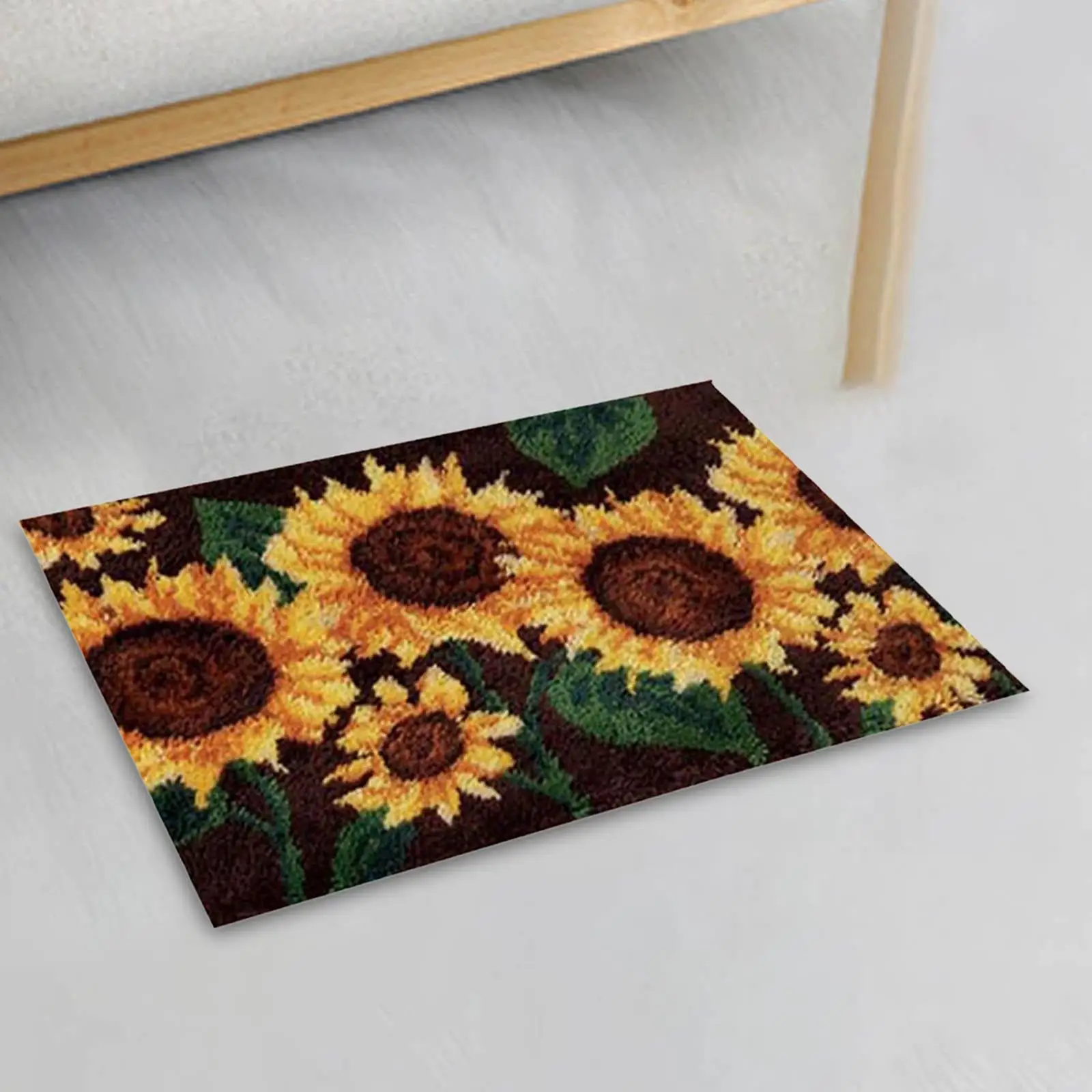 Latch Hook Rug Kits Rug Hooking Kits Crochet Yarn Mat Needlework for Beginners Kids