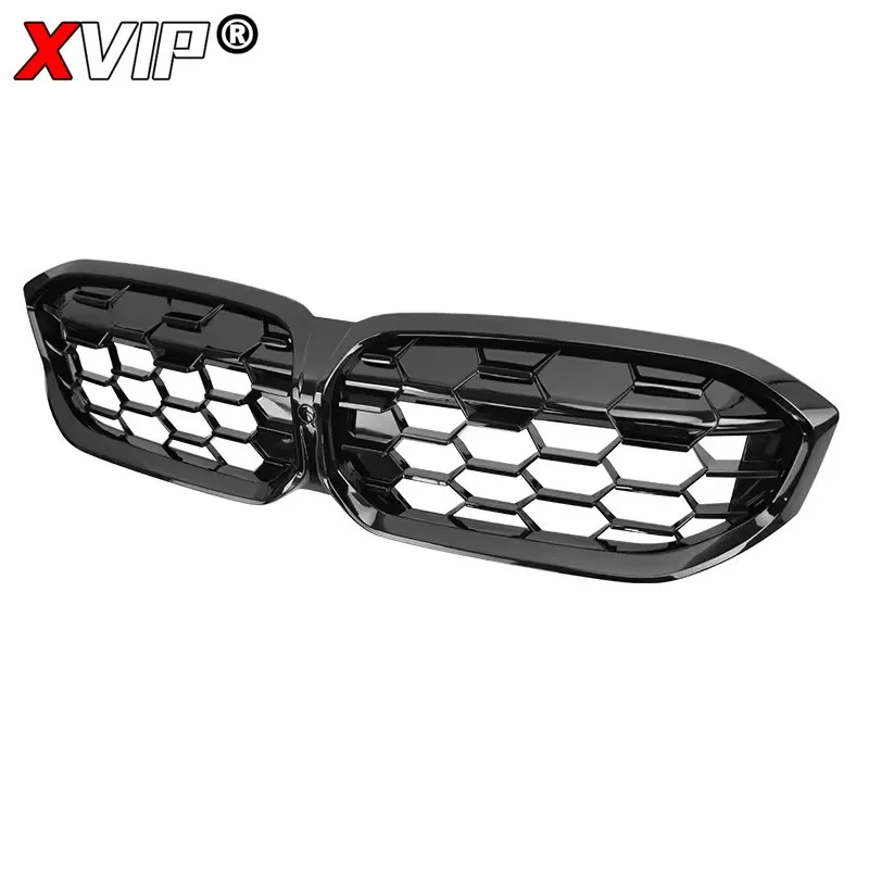 Griglie paraurti anteriore XVIP per BMW serie 3 G20/G21/G28 LCI 2023-IN 320i 325i 330i griglie da corsa stile doppia linea nero lucido