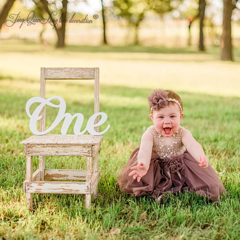 custom made wooden one sign cake smash first birthday photo shoot photography prop