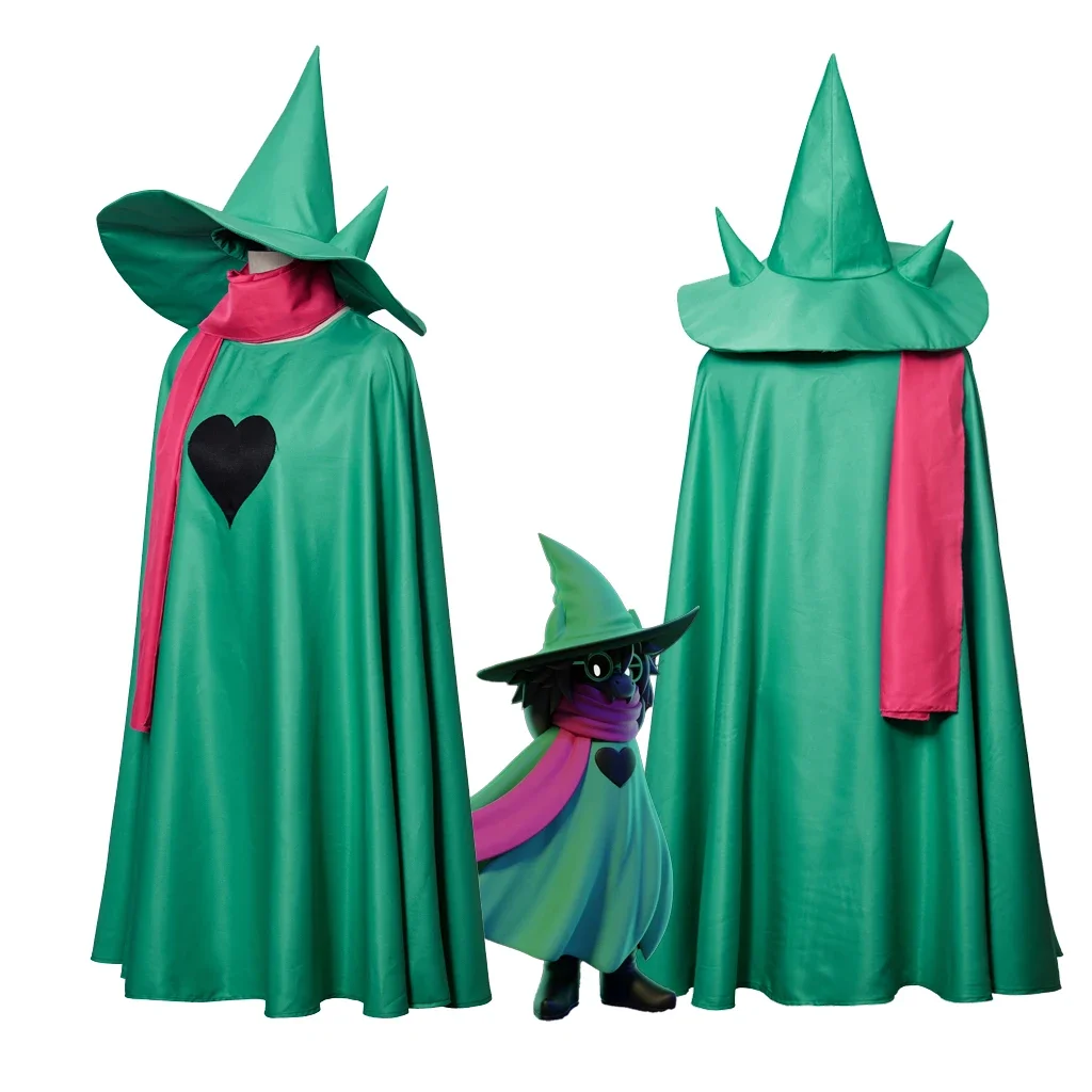 ゲームコスプレ-デルタルーン-ラルセイ-コスチューム-衣装-フード付きマント-帽子-スカーフ付き-ハロウィン-カーニバル-男女兼用-ファンシースーツ