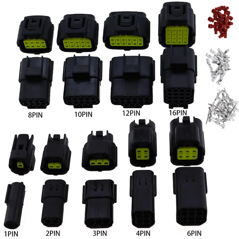 1 2 3 4 6 8 10 12 16 Pin Denso Auto Wodoodporne złącze przewodu Wtyczka elektryczna Samochodowe uszczelnione gniazdo wiązki przewodów z zaciskiem