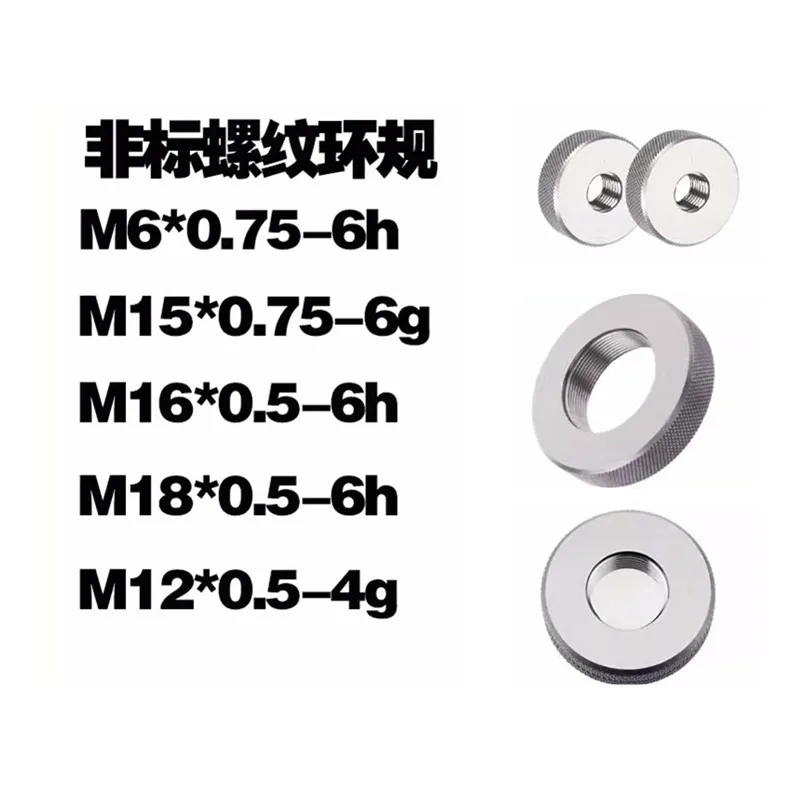 Imagem -04 - Personalize o Calibre do Anel do Calibre 00-90 2b M8.5x0.756h 17.5x0.75 M9x0.6-6h go Nogo Gages do Anel da Tomada da Linha do Parafuso