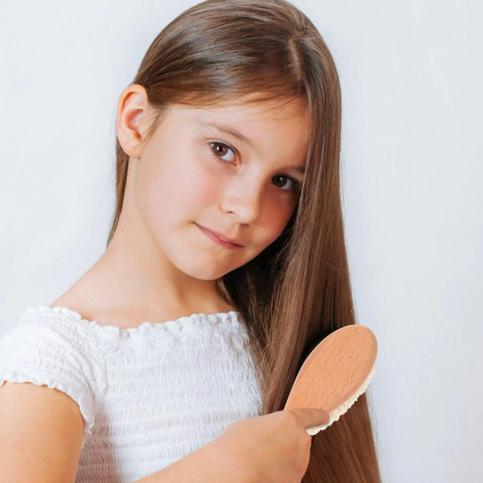 Conjunto de shampoo e pente para bebês, cortador de unhas, laços de cabelo, presente para recém-nascidos, escova infantil de lã para