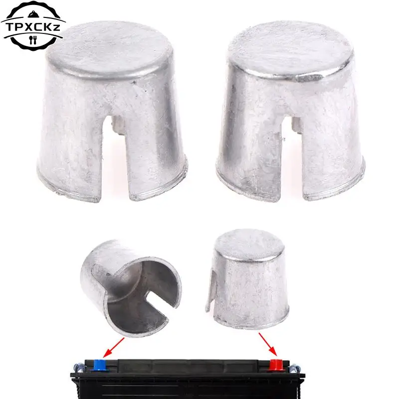 2PCS Car Battery Terminal Converters Post Repair Shims Repair Worn Posts Loose Battery Post Adapters Sleeves Repair Shims