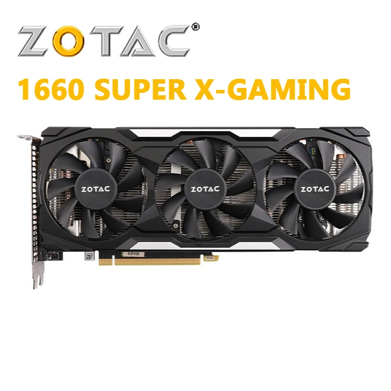 ZOTAC-tarjetas gráficas de SUPER X-GAMING GeForce GTX 1660, mapa GPU para NVIDIA GTX1660S, 6GB, 12nm, 1660, GTX 1660 S