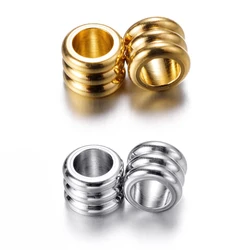 20Pcs/Pack 3/5/6mm Stainless Steel Big Hole Spacer Beads For DIY Necklace Bracelet Jewelry Making Findings Accessories